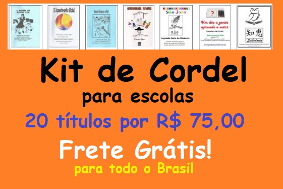 Kit de 20 cordéis para escolas